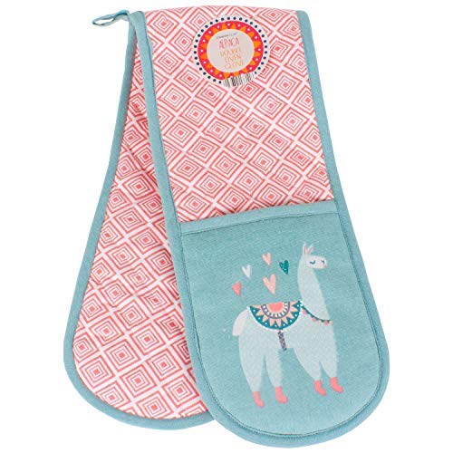 Country Club Double Oven Glove Bright Alpaca Design - hanrattycraftsgifts.co.uk