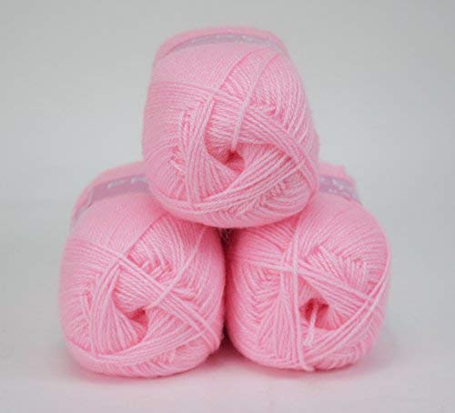 king cole PREMIER VALUE BABY DOUBLE KNIT YARN WOOL ACRYLIC 3 PACK (3 X 100G) - PINK - hanrattycraftsgifts.co.uk