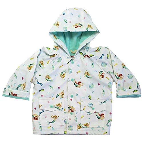 Powell Craft Girls Mermaid Raincoat White 2-3 Years - hanrattycraftsgifts.co.uk