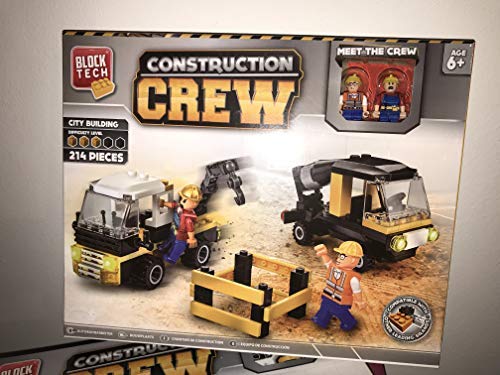 Block Tech construction crew 214 pieces - hanrattycraftsgifts.co.uk
