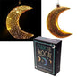 Puckator Metallic Gold Small Glass Hanging LED Moon Light BALL25 - hanrattycraftsgifts.co.uk
