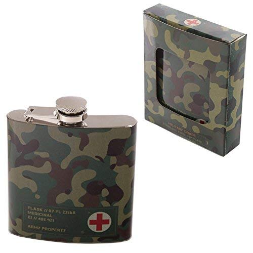 Camouflage Hip Flask (6oz) - hanrattycraftsgifts.co.uk
