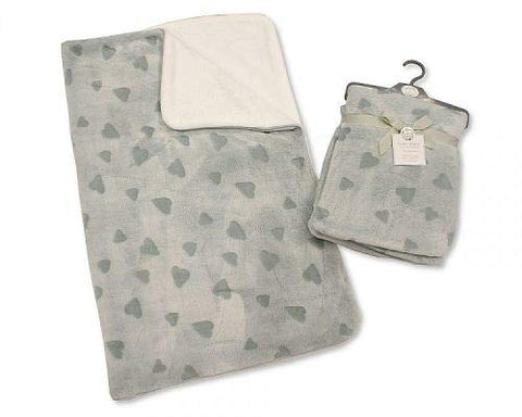 Baby Supersoft Wrap - Hearts - hanrattycraftsgifts.co.uk