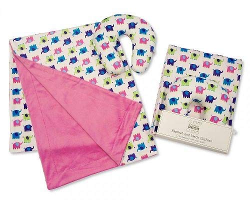 Baby Blanket and Neck Cushion Set - Girls - hanrattycraftsgifts.co.uk