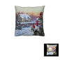Leonardo Macneil Christmas Robins Winter Scene LED Cushion - hanrattycraftsgifts.co.uk