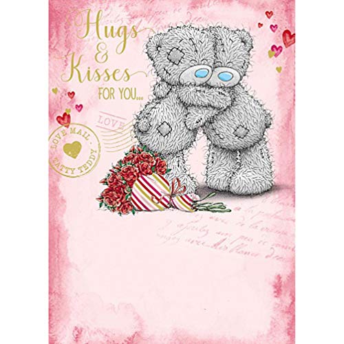Me To You Bear Hugs & Kisses Valentines Day Card - hanrattycraftsgifts.co.uk