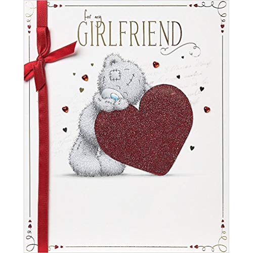 Me To You Bear Girlfriend Handmade Valentines Day Card - hanrattycraftsgifts.co.uk