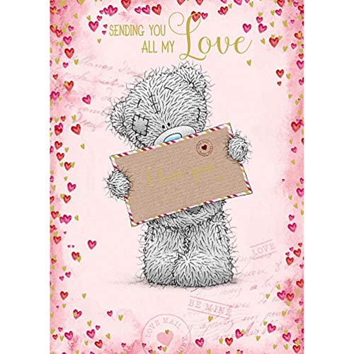 Me To You Bear Sending All My Love Valentines Day Card - hanrattycraftsgifts.co.uk
