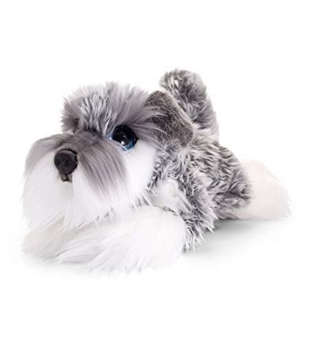 Keel Toys Schnauzer Cuddle Puppy Soft Cute Family Pet Animal Dog Plush Toy 25cm - hanrattycraftsgifts.co.uk