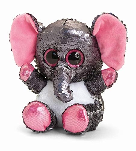 Keel Luxury 20 cm Sequin Flippable Glitter Motsu sitting toy Toys reversible (Elephant) - hanrattycraftsgifts.co.uk