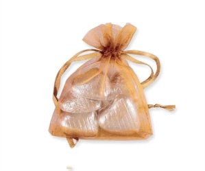 Coral Organza Favour Bags 10pk - hanrattycraftsgifts.co.uk