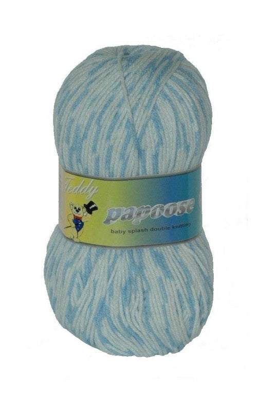 Teddy Papoose DK Baby Blue Splash 5776 100g