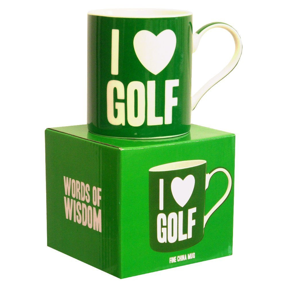 Words Of Wisdom I Love Golf Fine China Mug - hanrattycraftsgifts.co.uk