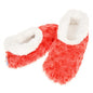 Ladies Super Soft Rose Textured Fur-Like Fabric Snoozies Slippers - hanrattycraftsgifts.co.uk
