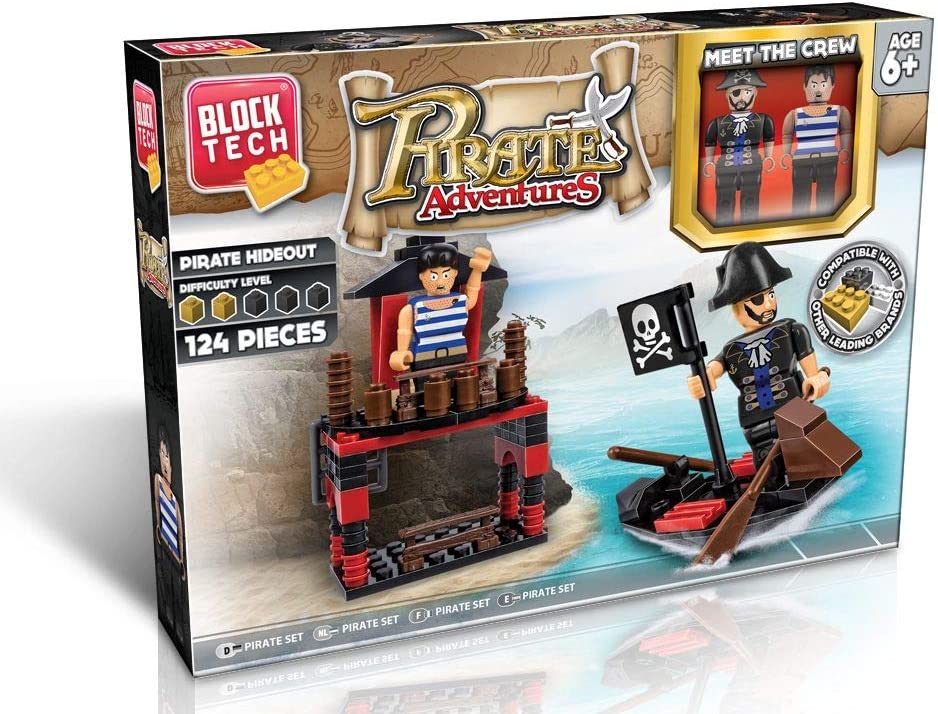 Block Tech PIRATE ADVENTURES - Children Educational Fun Building compatible with Lego & other leading brands