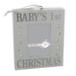 Silver Sparkle Light Up Baby's 1st Christmas Photo Frame - hanrattycraftsgifts.co.uk