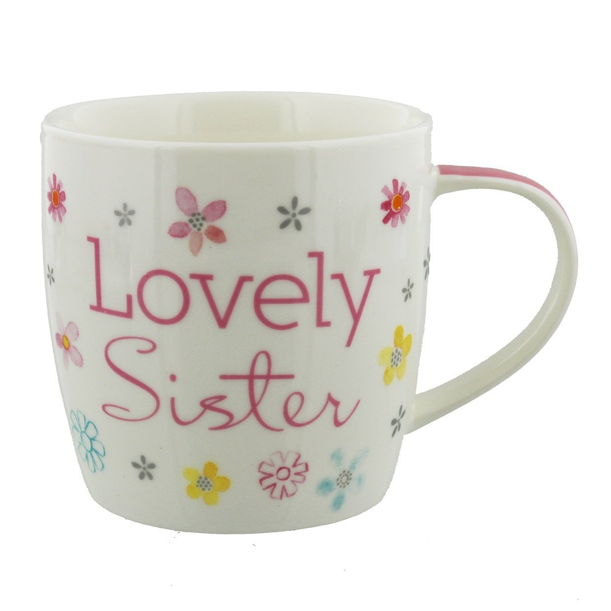 Flourish Lovely Sister Ceramic Gift Mug - hanrattycraftsgifts.co.uk