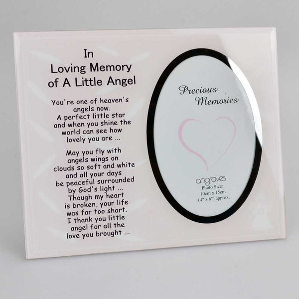 In Loving Memory of a Little Angel Girl Photo Frame - hanrattycraftsgifts.co.uk
