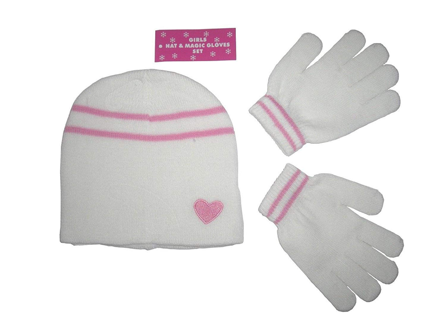 Girls Hat & Magic Gloves Set - Perfect for those Cold Winter Days - hanrattycraftsgifts.co.uk
