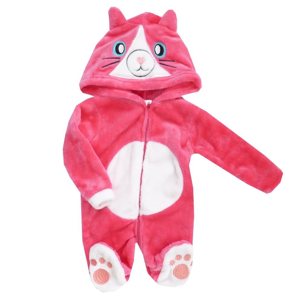 New | Plush Teddy Romper Suit Pink | 0-3, 3-6 months - hanrattycraftsgifts.co.uk