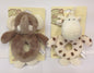 Elli & Raff Plush Ring Rattle (Pair) Elephant & Giraffe - hanrattycraftsgifts.co.uk