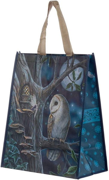 Fairy Tales Owl and Fairy Lisa Parker Reusable Shopping Bag-NWBAG63