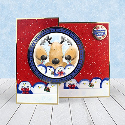 The Christmas Bus Is Coming - Luxury Topper Set - Makes 2 Cards - hanrattycraftsgifts.co.uk