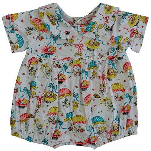 vintage girl baby romper 0 -6 months - hanrattycraftsgifts.co.uk