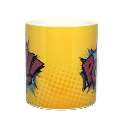 Superhero Comic Style Pow! Fine China Mug - hanrattycraftsgifts.co.uk