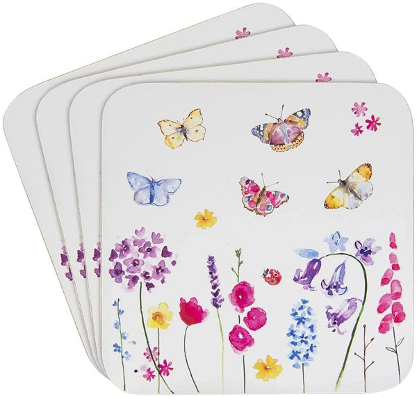 The Leonardo Collection Butterfly Garden Lot de 4 dessous de verre