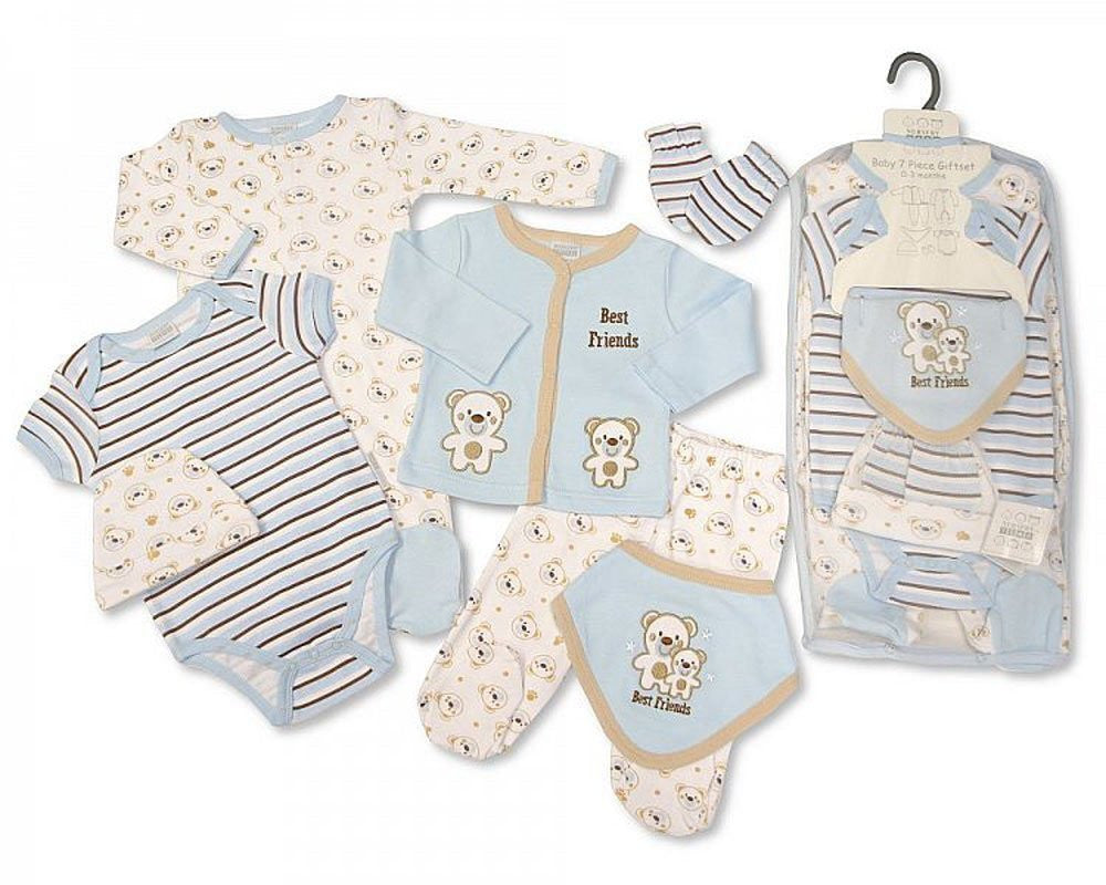 Baby Boys 7 Pieces Mesh Set - Best Friends - hanrattycraftsgifts.co.uk