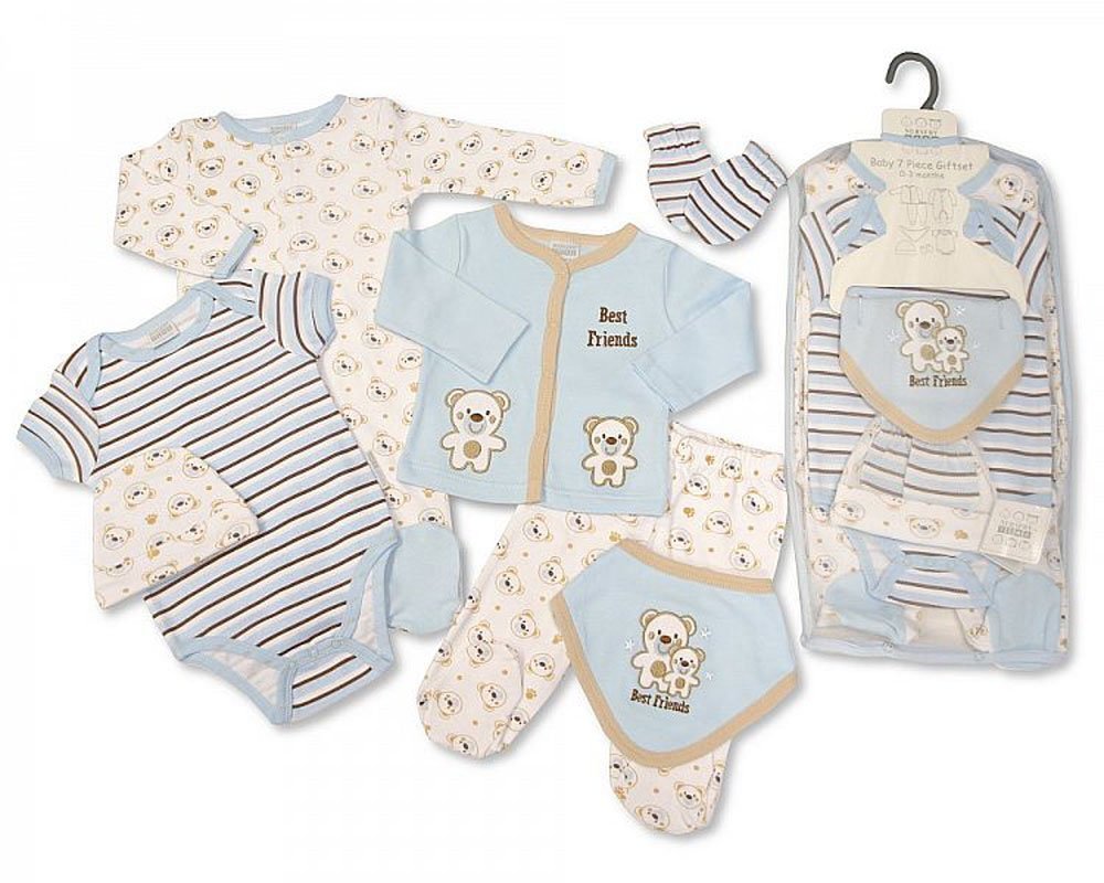 Baby Boys 7 Pieces Mesh Set - Best Friends - hanrattycraftsgifts.co.uk