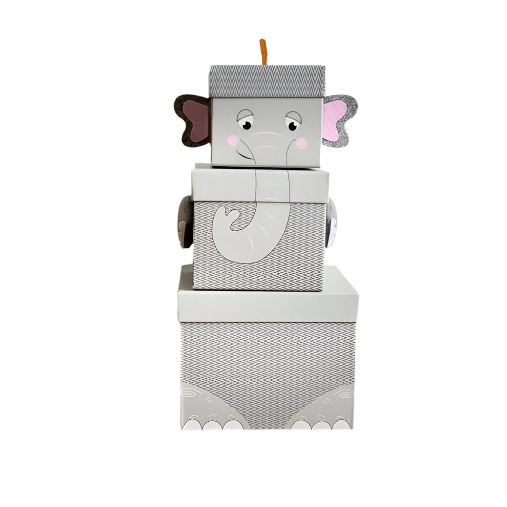 Stackable Elephant Animal Gift Boxes,  Nested Box,  Kids Novelty  Gift Box