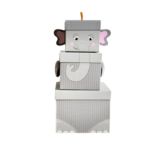 Stackable Elephant Animal Gift Boxes,  Nested Box,  Kids Novelty  Gift Box