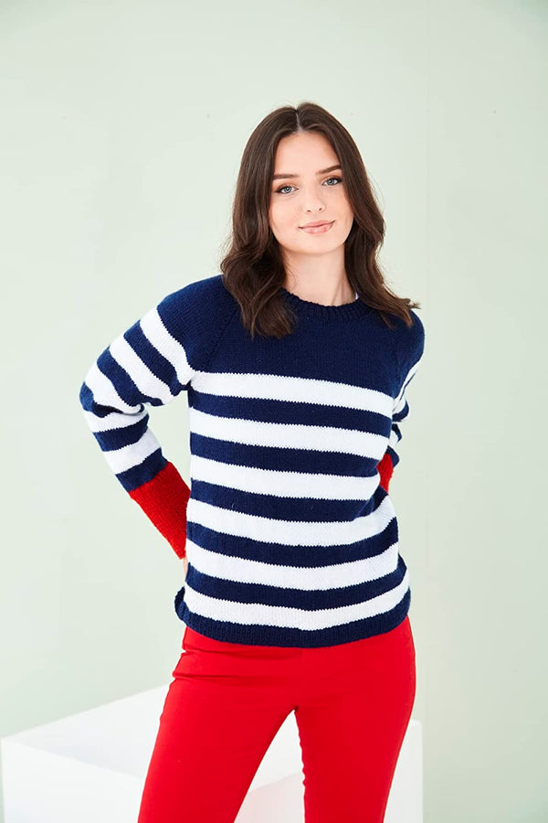 King Cole Ladies & Girls DK Knitting Pattern Easy Knit Sweater & Cardigan (5937)