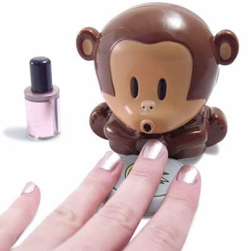 HDE Mini Cute Monkey Blower Nail Polish Dryer Beauty Care - hanrattycraftsgifts.co.uk