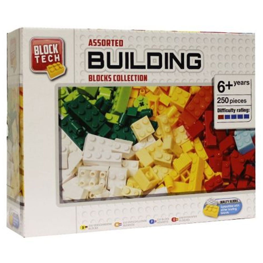 Block Tech Assorted Building Blocks Collection 250 Pieces - hanrattycraftsgifts.co.uk