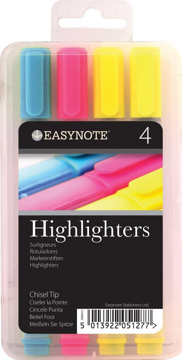 Easynote Highlighter Pens (Pack of 4) - hanrattycraftsgifts.co.uk