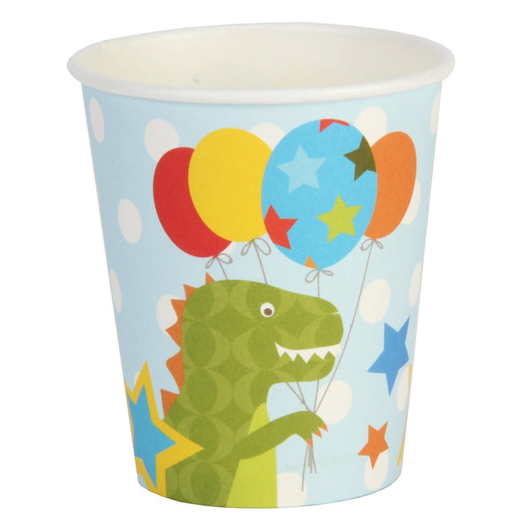 Kiddiwinks Partyware Pack of 8 Paper Cups - Boy Design - hanrattycraftsgifts.co.uk