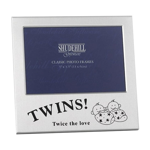 5" x 3" Twins! Photo Frame Twice the love Gift Occasion Present 73475 - hanrattycraftsgifts.co.uk