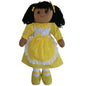 Rag Doll - Yellow Polka Dot Dress - Handmade - Large 40cms - Powell Craft - hanrattycraftsgifts.co.uk