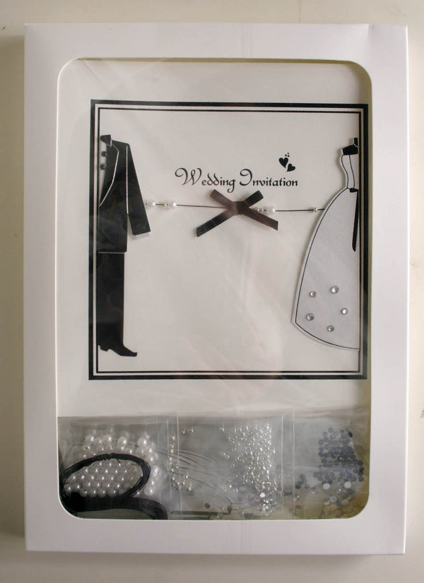 Craftime Bride and Groom Wedding Invite - hanrattycraftsgifts.co.uk