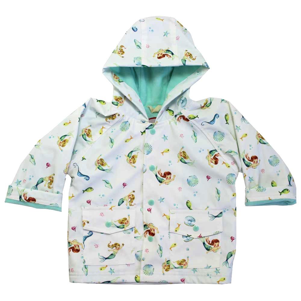 Powell Craft Girls Mermaid Raincoat White - hanrattycraftsgifts.co.uk