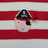 pirate pram blanket 65cm x 75cm - hanrattycraftsgifts.co.uk