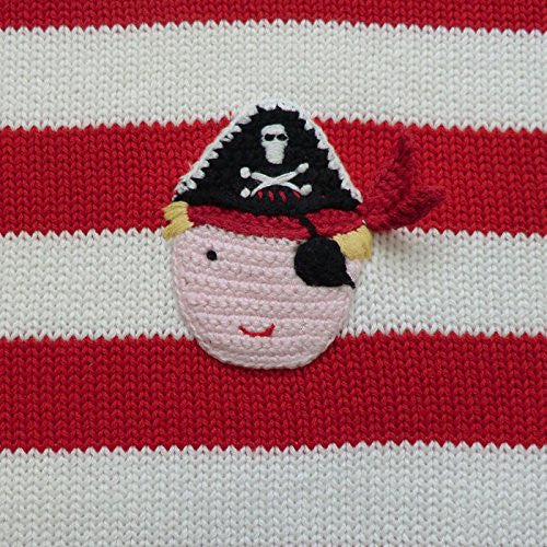 pirate pram blanket 65cm x 75cm - hanrattycraftsgifts.co.uk