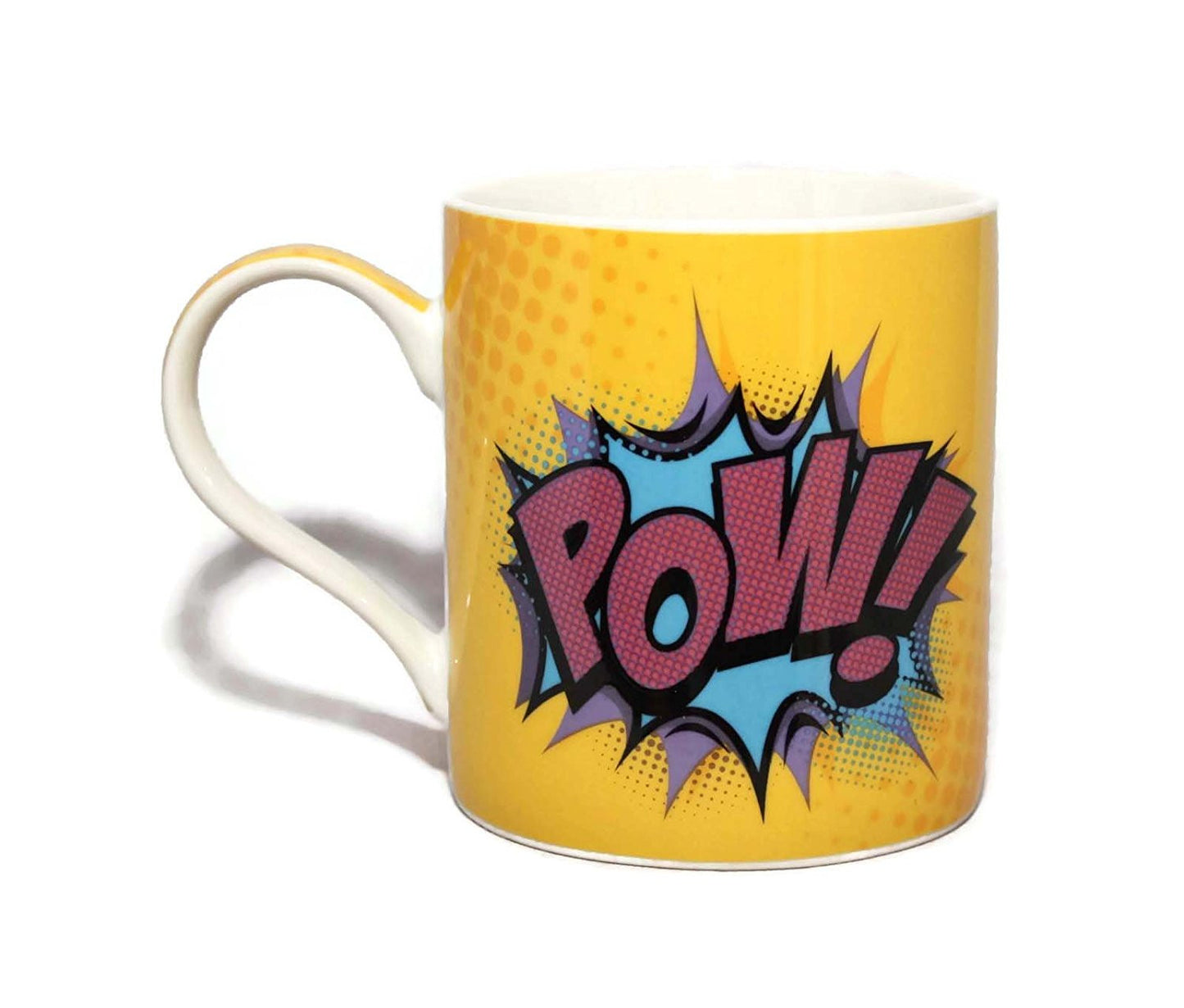 Superhero Comic Style Pow! Fine China Mug - hanrattycraftsgifts.co.uk
