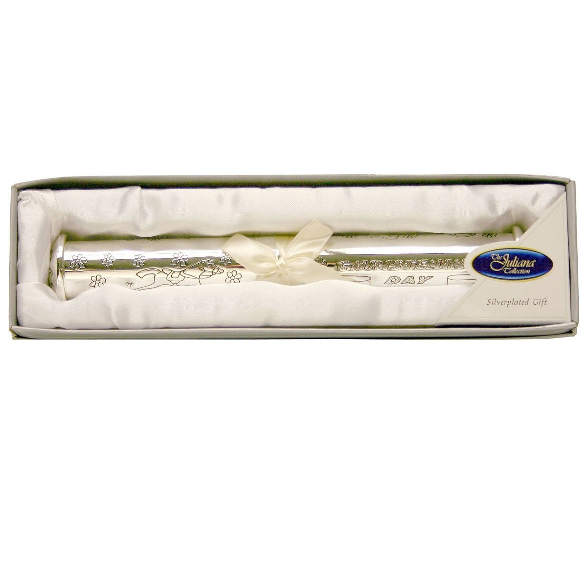 Silver Plated Christening certificate holder - hanrattycraftsgifts.co.uk