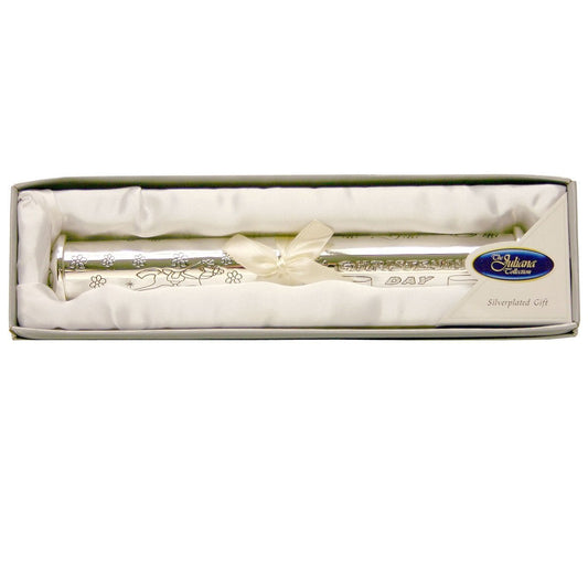 Silver Plated Christening certificate holder - hanrattycraftsgifts.co.uk