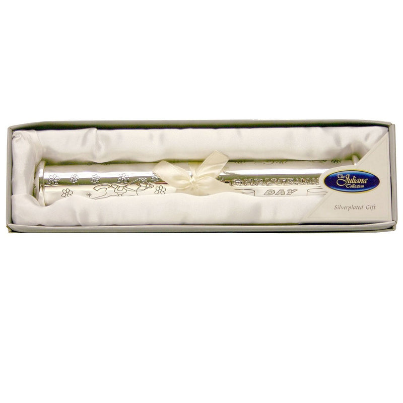 Silver Plated Christening certificate holder - hanrattycraftsgifts.co.uk