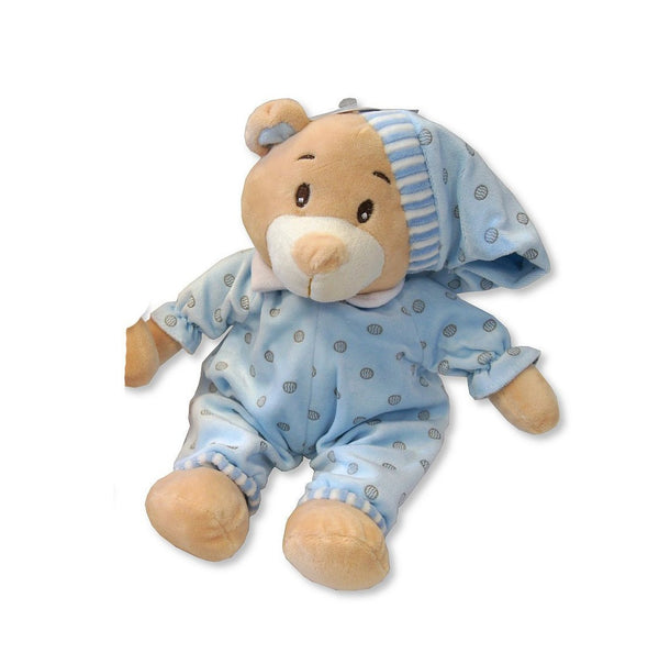 Baby Boys Plush Blue Pyjama Teddy Bear - hanrattycraftsgifts.co.uk